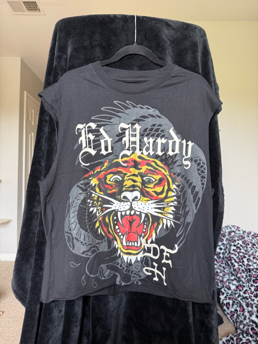 Ed Hardy Tank Top Tiger Dragon Y2K Streetwear